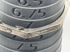 Vintage Sterling Octagon Bracelet IBB Signed Etched Safety Chain