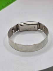 Vintage Sterling silver Italian Le Monde 17 rubies bangle wrist watch