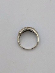PGDA Vintage Sterling Silver Diamond Quadruple Split Band Cocktail 925 Ring Sz 7