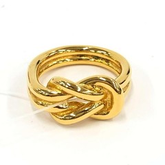 HERMES Atame Gold Scarf Ring Horse Tack Motif with Box
