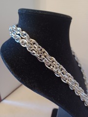 Vendome vintage silver tone chain long necklace. Measures 56 in. Excellent shape
