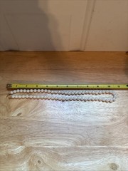 Vintage WLIND 14K Gold Electroplate Clasp Faux Pearl Necklace 21”