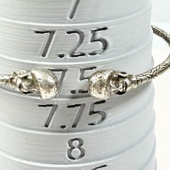 Vintage Sterling Silver African Head Cuff Bracelet Caribbean Tourist Jewelry 7.5