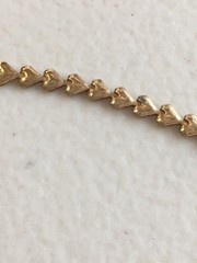 Avon Endless Heart Chain Necklace Gold Tone Vintage