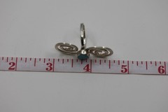 Double Spirals Turquoise Ring Sterling Silver