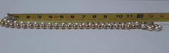 Vintage Necklace Faux Pearl 2 STRAND and Gold Bead Heavy Necklace 26 in