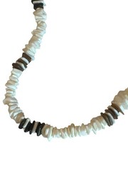 Vintage Puka Shell Beaded Necklace Lobster Clasp 18-Inch Beach Core Surfer