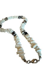 Vintage Puka Shell Beaded Necklace Lobster Clasp 18-Inch Beach Core Surfer