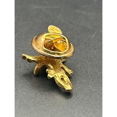 Vintage Gold Toned Cherub Angel Pin Brooch | Retro Celestial Guardian Winged