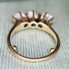 2.50 ctw Antique Old Mine Cut Diamond Three Stone Engagement Wedding Ring