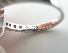 Antique Style Sterling Silver 925 Cubic Zirconia Ring Size 8.5