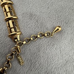 Vintage Monet Necklace Gold Tone Bow 16”