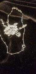 Antique Edwardian/Deco Style Necklace, Paste Rhinestone, Rare Drop Neck, 28 Inch