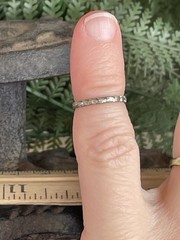 Vintage Art Deco Children’s 10K W Gold Ring Sz 0.5 Eternity Etched