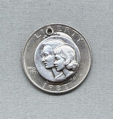 Vintage Sterling Silver Couple Charm Love Hearts