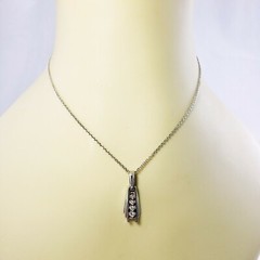 Vintage 14 Karat White Gold and Diamond Pendant Necklace #11398