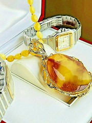 14K Gold Filled Genuine Vintage Baltic Amber Necklace Butterscotch Polish 老琥珀