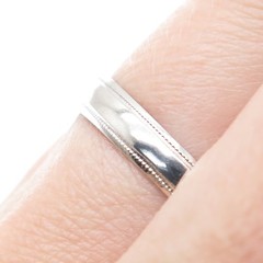 J.D. SCHLANG CO. 925 Sterling Silver Vintage Wedding Band Ring Size 11.25
