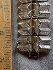 Vintage Coro Mid Century Modern Silver Tone Link Bracelet.