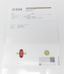 NYJEWEL GIA Certified 14k Gold 8ct Natural Imperial Orange Pink Topaz Ring