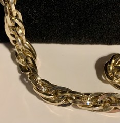 Sarah Coventry Gold Tone Link Rope Chain Necklace 37″