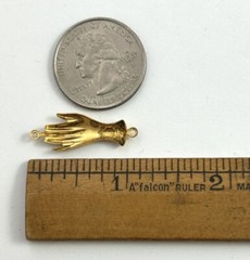 Vintage Connectors Lot Victorian Woman Hand Brass Stampings Jewelry Making Craft