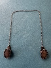 Antique 1885 VICTORIAN .925 Sterling Silver Baby Bib Chain Collar Clips RARE!