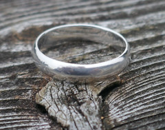 Vintage Sterling Silver 4.7mm Wide Band – Size 10.5