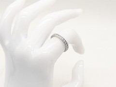 Antique 1920s $3000 1ct VS G Diamond Platinum Eternity Band Ring SZ 6