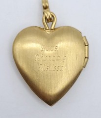 Vintage Locket Lot 4pc Van Dell 14K GF Gold Filled Heart Costume Enamel Pendants