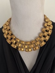 Rare Ciner MMA Museum Of Modern Art Necklace Collar Link Panther *455