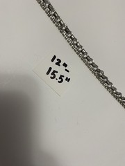 Vintage Rhinestone Choker 12-15.5 Inches Art Deco Style Silver Tone Adjustable