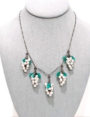 Vintage 925 Lucy Isaacs Grape Cluster Necklace Rare SEE DESCRIPTION Free Ship!