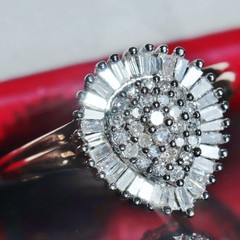 10k yellow gold ring 1.15ct natural diamond size 7.5 vintage handmade 3.1g #5380