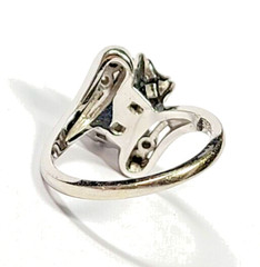 Vintage Double Diamond .78 Carat 14k White Gold Ring Size 6