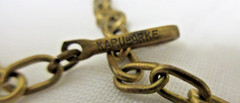 Vintage KARU ARKE Gold Tone Tan & Light Brown AB Rhinestone Link Collar Necklace