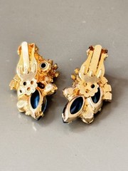 Vintage Verified JULIANA D&E Blue Two Toned Brooch/Pendant Bracelet Earring Set