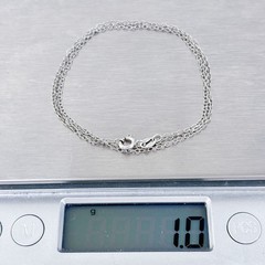 Vintage Sterling Silver 925 0.6mm Cable Chain Necklace 18″
