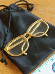 Optometrist Brooch Glasses ophthalmic eye Gold tone optician ophthalmology 3″ in