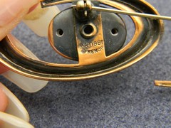 Vintage Matisse Renoir Copper Pin with Blue Enamel MCM