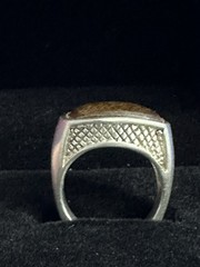 Vintage Signed Barse 925 Sterling silver Ring With Brow Stone Size 7