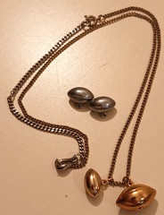 Vintage 3D Football Charm Necklace Gold Silver Tone Sports Jewelry 4 Pendants