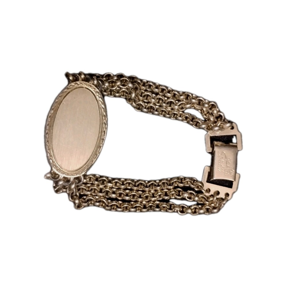 Spedeil Brass Classic Vintage Signet Multi Strand Bracelet Clasp 6.75 In