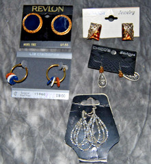 Lot of 5 Vintage Clip on Earrings, Chico’s, Revlon, Liz Claiborne Fashion Jewlry