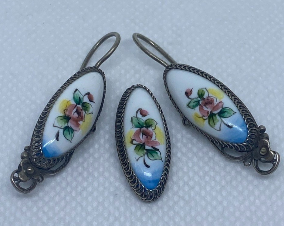 Antique porcelain service. USSR . Hand painted. Enamel. Russian. Finift.10.20 g.