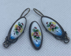 Antique porcelain service. USSR . Hand painted. Enamel. Russian. Finift.10.20 g.