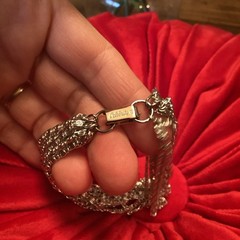 Vintage 70s CELEBRITY Silver Tone 12 Strand Bracelet
