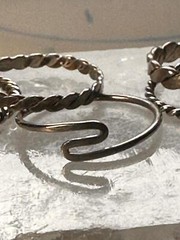 Stacker ring 5 slender bands size 5.50 sterling silver women girls