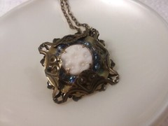 1 3/4″ Romantic Filigree Glass Pendant 08-01-2022