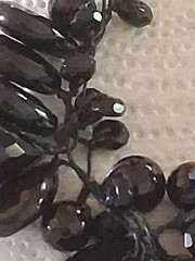 Chan Luu Vintage designer black onyx faceted glass necklace